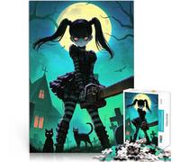 Rompecabezas para Adultos de 1000 Piezas Masacre de Chicas góticas de Anime Juegos de relajación Lista de Deseos con Papá Noel 38x26cm