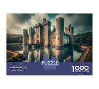 Rompecabezas para Adultos De 1000 Piezas Medieval Castle Reflection Rompecabezas para Adultos Juego Práctico Corte De Precisión 52x38cm/1000pcs