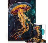 Rompecabezas para Adultos de 1000 Piezas Medusa Celestial Pieza de Corte Limpio Juego de Habilidad Mental Juego de Tiempo Libre Pieza de Arte navideña (50x75cm)