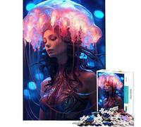Rompecabezas para Adultos de 1000 Piezas Medusa Chica Cyberpunk Diversión en casa Actividades Regalos para Mujeres Juego Familiar para Mayores de 14 años (50x75cm)
