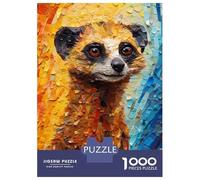 Rompecabezas para Adultos De 1000 Piezas Meerkat Colorful Rompecabezas Juegos De Relajación Desafío Difícil Reducción del Estrés Regalos 38x26cm/1000pcs