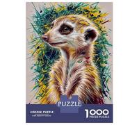 Rompecabezas para Adultos De 1000 Piezas Meerkat in Grass Rompecabezas para Adultos Juguetes Antiestrés Decoración Actividades Divertidas En Casa 52x38cm/1000pcs