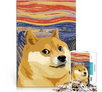 Rompecabezas para Adultos de 1000 Piezas Meme Divertido de Shiba Inu Juguetes de Juego desafiantes Regalos de cumpleaños 75x50cm