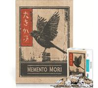 Rompecabezas para Adultos de 1000 Piezas Memento Mori Crow Juego práctico desafiante de completar colección de Artistas Bellas Artes 38x52cm