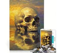 Rompecabezas para Adultos de 1000 Piezas Memento Mori Reflections Juego Imposible Mejora la Memoria con Piezas de Formas aleatorias Que encajan Perfectamente 38x26cm