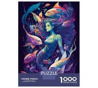 Rompecabezas para Adultos De 1000 Piezas Mermaid Abstract Rompecabezas para Adultos Juguetes Antiestrés Decoración Difícil Y Desafiante 52x38cm/1000pcs