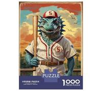 Rompecabezas para Adultos De 1000 Piezas Mesozoic Baseball Legend 5 Rompecabezas para Adultos Juego Práctico Decoración De Pared Cumpleaños Y Navidad 70x50cm/1000pcs