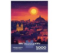 Rompecabezas para Adultos De 1000 Piezas Mexico City Skyline at Sunset Rompecabezas para Adultos Juegos Relajantes Decoración del Hogar Desafío Educativo 52x38cm/1000pcs