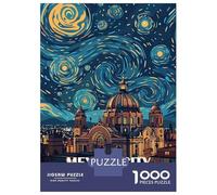 Rompecabezas para Adultos De 1000 Piezas Mexico City Starry Night Art Rompecabezas para Adultos Juegos Relajantes Desafío Difícil Regalo De Cumpleaños, Regalos, 70x50cm/1000pcs