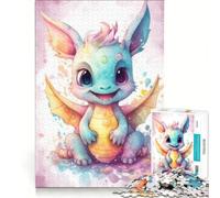 Rompecabezas para Adultos de 1000 Piezas Mi pequeño Amigo dragón decoración de Pared Actividades Divertidas para el hogar para Fortalecer el Amor Entre Parejas 38x26cm