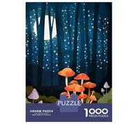 Rompecabezas para Adultos De 1000 Piezas Midnight Mushrooms Rompecabezas para Adultos Juego Práctico Oferta De Regalo De Cumpleaños como Regalos para Toda La Familia 38x26cm/1000pcs