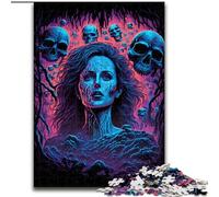 Rompecabezas para Adultos de 1000 Piezas Miedo a lo Desconocido, tamaño 50x75cm, Juego de desafío Mental para Adolescentes y Familia.