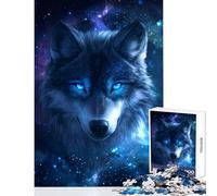 Rompecabezas para Adultos de 1000 Piezas Mirada de Lobo Estelar Juegos educativos Una Obra de Arte Juguetes de decoración para el hogar Entrena tu Cerebro y Tus Manos (50x75cm)