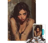 Rompecabezas para Adultos de 1000 Piezas Mirada Feroz ︰ Ojos Dorados Juego de ingenio Juguetes adictivos para Cultivar la Paciencia Excelentes Regalos y Juguetes Regalo de cumpleaños (Tamaño 50x75cm)