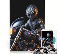Rompecabezas para Adultos de 1000 Piezas: Misterio de la Motocicleta alienígena, Juego Interactivo, decoración para el hogar, cumpleaños y Navidad 38x52cm
