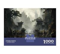 Rompecabezas para Adultos De 1000 Piezas Misty Asian Temple Landscape Rompecabezas para Adultos Juego De Ingenio Decoración Perfecta Cumpleaños Y Navidad 70x50cm/1000pcs
