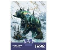 Rompecabezas para Adultos De 1000 Piezas Misty Mountain Bear Rompecabezas para Adultos Juego De Ingenio Análisis Y Lógica Cumpleaños Y Navidad 70x50cm/1000pcs