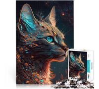 Rompecabezas para Adultos de 1000 Piezas Mitos del Gato Savannah Juguete Educativo de Aprendizaje Mejorar el Amor Entre Parejas 75x50cm