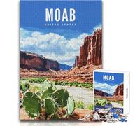 Rompecabezas para Adultos de 1000 Piezas, Moab, Estados Unidos, Juegos relajantes, Vacaciones en casa, Pasatiempos, Regalos para el Amigo Secreto, tamaño 38x26cm