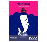 Rompecabezas para Adultos De 1000 Piezas Moby Dick Minimalist Book Cover Rompecabezas para Adultos Juegos Familiares Regalo De Cumpleaños Regalo De Cumpleaños, Regalos, 38x26cm/1000pcs