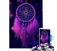 Rompecabezas para Adultos de 1000 Piezas Modelo Atrapasueños Morado Actividades Divertidas para Hacer en casa Actividades Familiares Juegos relajantes para Mayores de 14 años Juego 38x52cm