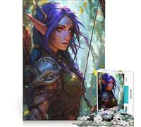 Rompecabezas para Adultos de 1000 Piezas Modelo de Elfo Silvano de fantasía Juegos relajantes Actividades Familiares colección de Artistas Bellas Artes 38x52cm