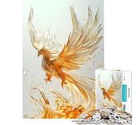 Rompecabezas para Adultos de 1000 Piezas Modelo Golden Phoenix Rising Juguetes antiestrés desafío difícil cumpleaños (38x52cm)