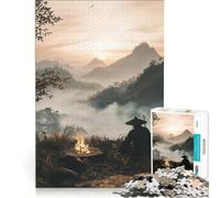 Rompecabezas para Adultos de 1000 Piezas Monje Junto al Fuego Juegos relajantes Que mejoran la Memoria cumpleaños y Navidad 38x26cm