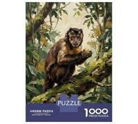 Rompecabezas para Adultos De 1000 Piezas Monkey Eating Fruit in Forest Rompecabezas para Adultos Juego Práctico Análisis Y Lógica Gran Regalo para Los Amantes De Los Juegos 38x26cm/1000pcs