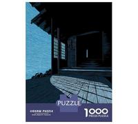 Rompecabezas para Adultos De 1000 Piezas Monochromatic Japanese House by The Sea Rompecabezas para Adultos Juego De Ingenio para La Diversión Familiar Actividades Divertidas En Casa, 70x50cm/1000pcs