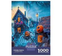 Rompecabezas para Adultos De 1000 Piezas Monsters and Pumpkins on Halloween Rompecabezas para Adultos Juguetes Antiestrés Decoración del Hogar Juego Desafiante Regalos 52x38cm/1000pcs