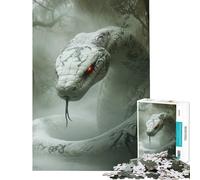 Rompecabezas para Adultos de 1000 Piezas Monstruo Cobra Blanca Actividades Divertidas para Hacer en casa Decoración de Pared Juegos relajantes Apto para Mayores de 14 años (50x75cm)