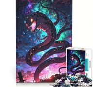 Rompecabezas para Adultos de 1000 Piezas: Monstruo Serpiente Cósmica, Juego de ingenio, para divertirse en Familia, Lista de Deseos con Papá Noel 38x52cm