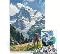 Rompecabezas para Adultos de 1000 Piezas Mont Blanc Francia decoración de Pared Juguete para la diversión Familiar Regalo Ideal para Toda la Familia 50x75cm