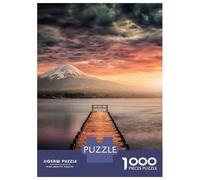Rompecabezas para Adultos De 1000 Piezas Mont Fuji Sunset Rompecabezas para Adolescentes Juego Práctico Decoración del Hogar 38x26cm/1000pcs