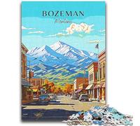 Rompecabezas para Adultos de 1000 Piezas Montana Bozeman Travel Ayuda a ejercitar el Cerebro Juguete adictivo para Cultivar la Paciencia Ideal para Parejas (tamaño 50x70cm)