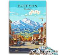 Rompecabezas para Adultos de 1000 Piezas, Montana Bozeman Travel, Rompecabezas de 1000 Piezas, Ideal para Reducir el estrés e interacción Entre Padres e Hijos (50x75cm)