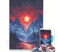Rompecabezas para Adultos de 1000 Piezas, Montaña de la Luna de Sangre, Juguetes para armar, Mejora la Memoria, Regalo Ideal para Toda la Familia 50x75cm