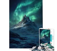 Rompecabezas para Adultos de 1000 Piezas Montaña Nevada bajo la Aurora Boreal Un desafío para la Inteligencia Cerebral Juguetes adictivos Juegos Divertidos Alivio del estrés Regalos para Mujeres