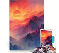 Rompecabezas para Adultos de 1000 Piezas Montañas brumosas y místicas Juegos relajantes para Mejorar la Memoria cumpleaños y Navidad 50x75cm