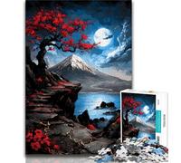 Rompecabezas para Adultos de 1000 Piezas, Monte Fuji mágico, Ayuda al Cerebro a ejercitar, Juguetes adictivos para Cultivar la Paciencia, decoración, 38x26cm