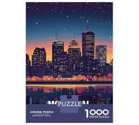 Rompecabezas para Adultos De 1000 Piezas Montreal Canada Skyline at Night Rompecabezas para Adultos Juegos De Relajación Decoración De Pared Desafío Educativo 52x38cm/1000pcs