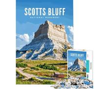 Rompecabezas para Adultos de 1000 Piezas Monumento Nacional Scotts Bluff desafío para la Inteligencia Cerebral Juguetes adictivos Juegos Familiares decoración del hogar excelente Regalo (38x52cm)