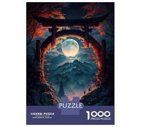 Rompecabezas para Adultos De 1000 Piezas Moonlight and Orange Gate Rompecabezas para Adultos Juego De Ingenio Una Obra De Arte Interacción Entre Padres E Hijos 70x50cm/1000pcs