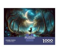 Rompecabezas para Adultos De 1000 Piezas Moonlit Forest Romance Rompecabezas para Adultos Juegos Relajantes Difícil Gran Regalo para Jugar 70x50cm/1000pcs