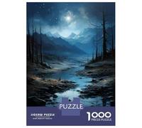 Rompecabezas para Adultos De 1000 Piezas Moonlit Mountain Stream Rompecabezas para Adultos: Juegos Prácticos De Análisis Y Lógica, Regalos para Amigos Y Familiares 38x26cm/1000pcs
