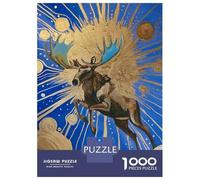 Rompecabezas para Adultos De 1000 Piezas Moose Over The Moon Rompecabezas para Adolescentes Juego Familiar Carrera De Velocidad Manual Cumpleaños 70x50cm/1000pcs
