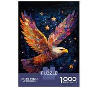 Rompecabezas para Adultos De 1000 Piezas Mosaic Eagle in Night Sky Rompecabezas para Adultos Juegos Relajantes Difícil Gran Regalo para Jugar 38x26cm/1000pcs