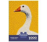 Rompecabezas para Adultos De 1000 Piezas Mosaic Goose Portrait on Yellow Background Rompecabezas para Adultos Juego Familiar Pero Divertido Y Humorístico Cumpleaños 70x50cm/1000pc