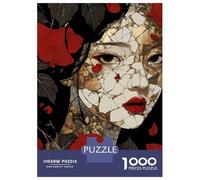 Rompecabezas para Adultos De 1000 Piezas Mosaic Woman Japanese Rompecabezas para Adultos Juguete Decoración De Pared Corte De Precisión 38x26cm/1000pcs